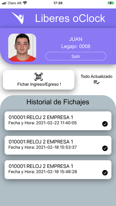 Screenshot #1 pour Liberes oClock - Asistencia
