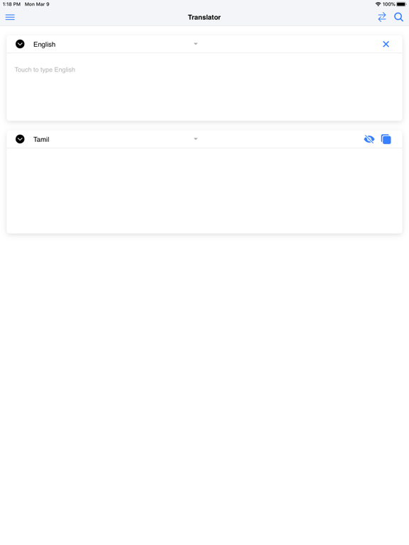 Tamil Dictionary Offline iPad screenshot