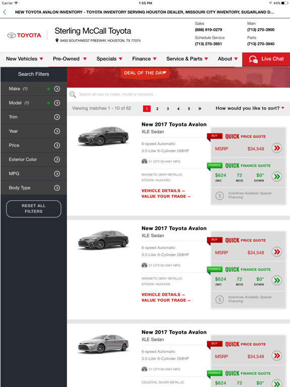 Group 1 Toyota SW Houston iPad screenshot 4 - Shopping app