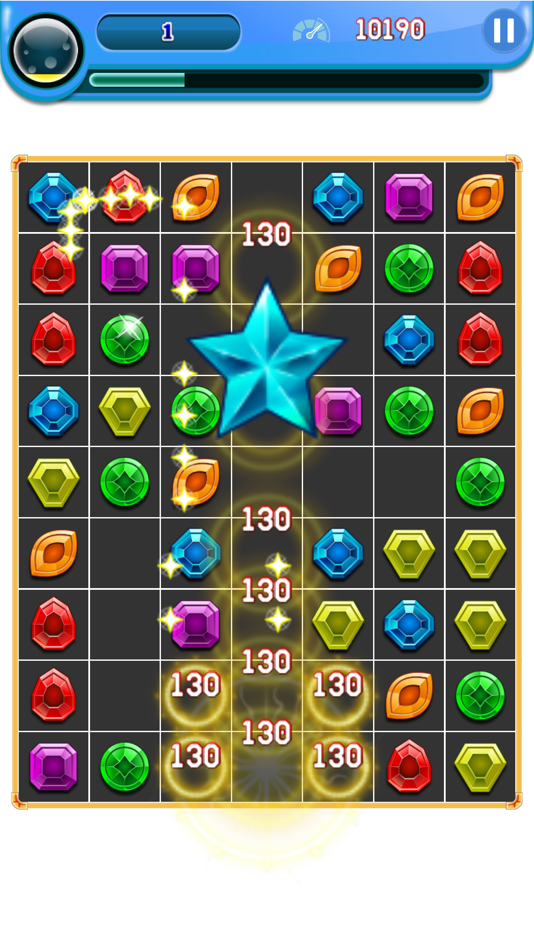 #5. Magic Gems - Match 3 Puzzles (iOS) By: ZIROTEK Corp.