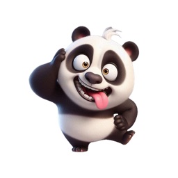 Goofy Panda Stickers