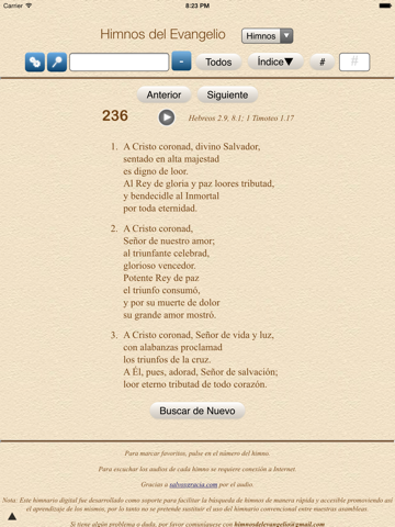 Himnos del Evangelio iPad screenshot 5 - Music app