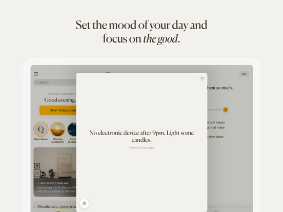 5 Minute Journal: Self-Care iPad app afbeelding 4