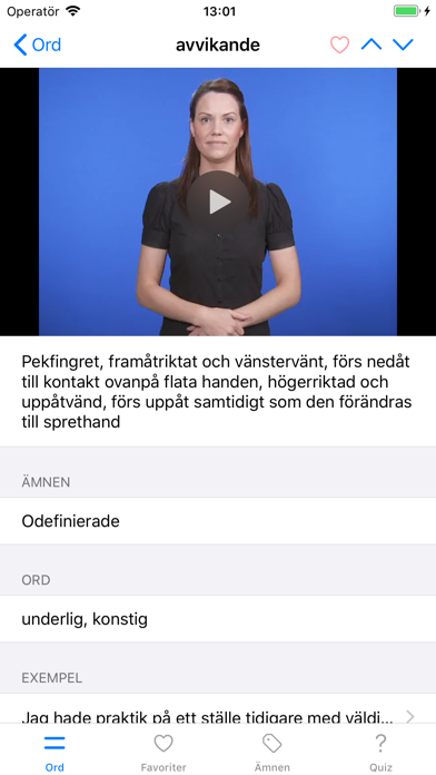 Screenshot #1 pour Svenskt teckenspråkslexikon