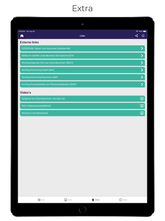 CAO voor Uitzendkrachten iPad screenshot 5
