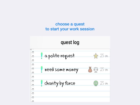 Focus Timer: Pomodoro Quest iPad screenshot 1 - Productivity app