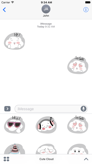Cute Cloud Stickers Screenshot