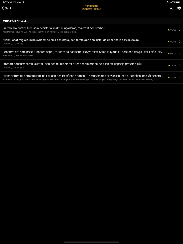 Hisnul Muslim Svenska