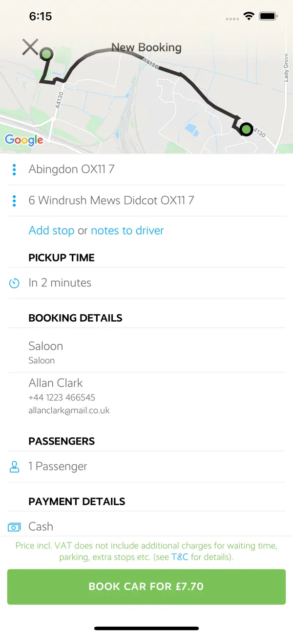 Screenshot #3 pour Go Green Taxis