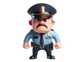 Angry Policeman Stickers