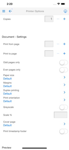PrintCentral for iPhone iPhone screenshot
