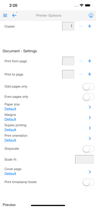PrintCentral for iPhone Screenshot 2 of 5