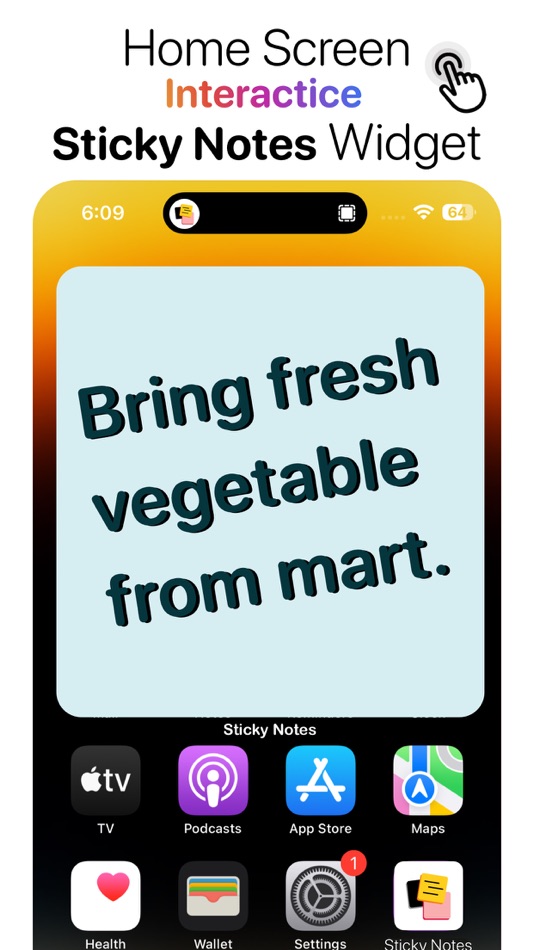 #4. Sticky Widgets Note 18 standby (iOS) 由: Amit Verma