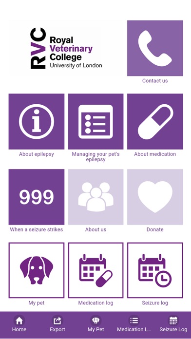 RVC Pet Epilepsy Tracker Screenshot