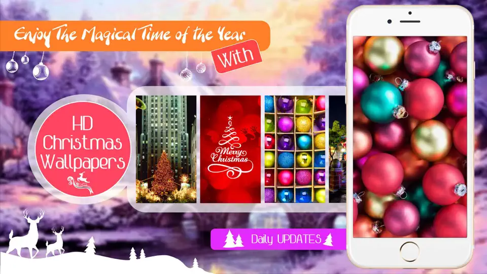 Скриншот Christmas Wallpapers & BG Pro на iPhone 1