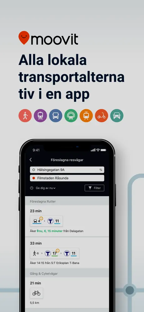 Moovit: Offentlig transport