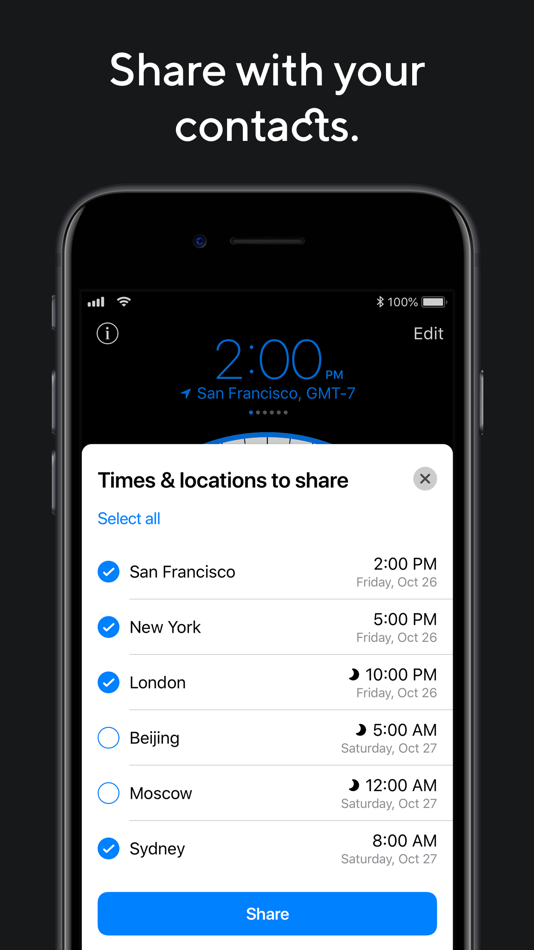 #3. World Clock Pro: Convert Time (iOS) 由: Alex Komarov Inc.