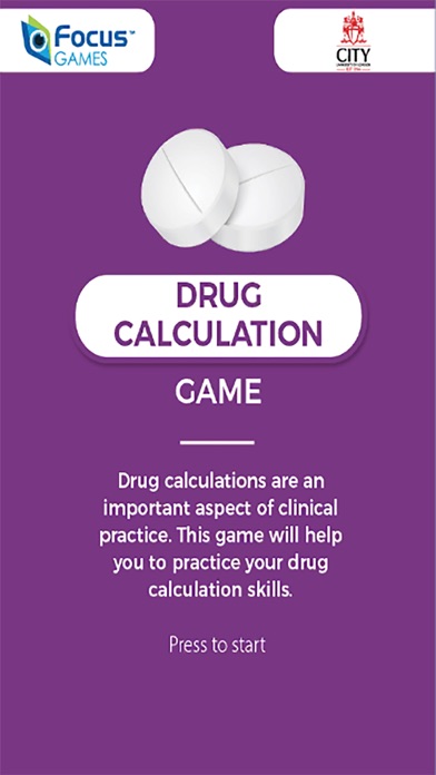 Screenshot #1 pour Drug Calculations Game