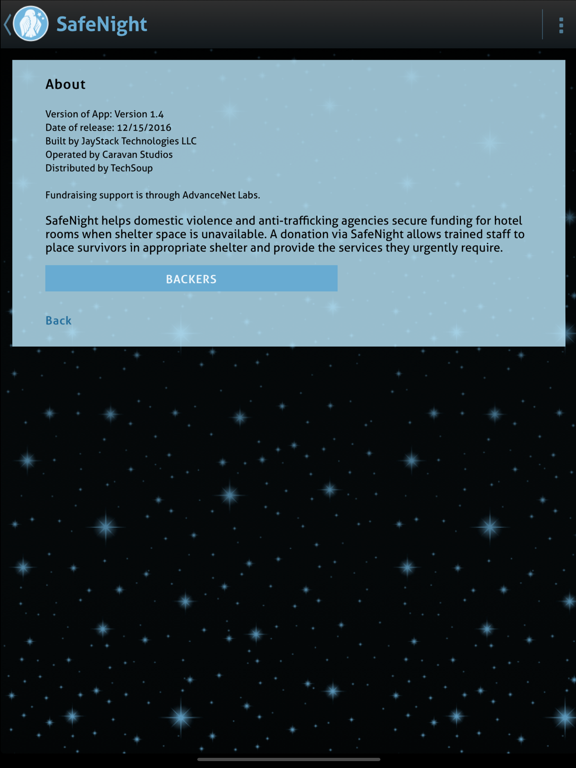 SafeNight iPad screenshot 3 - Lifestyle app