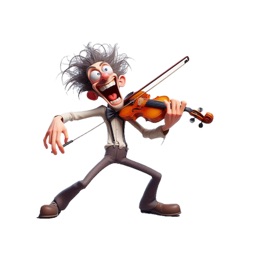 Wacky Violin Man Stickers