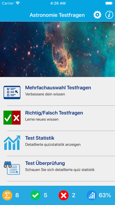 Screenshot #1 pour Die Astronomie Quiz