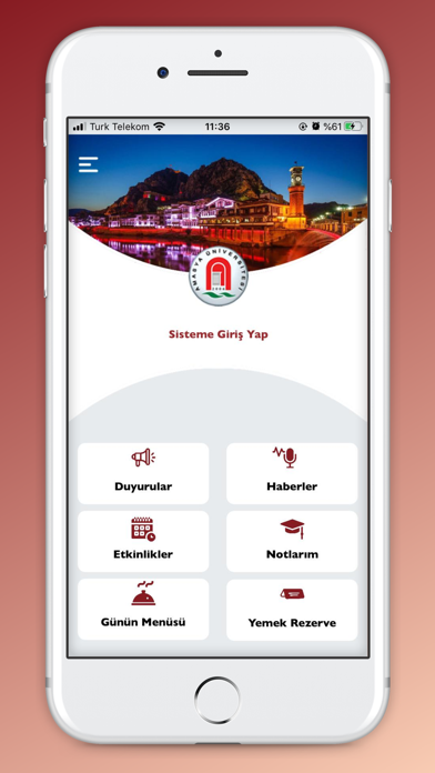 Amasya Üniversitesi app screenshot