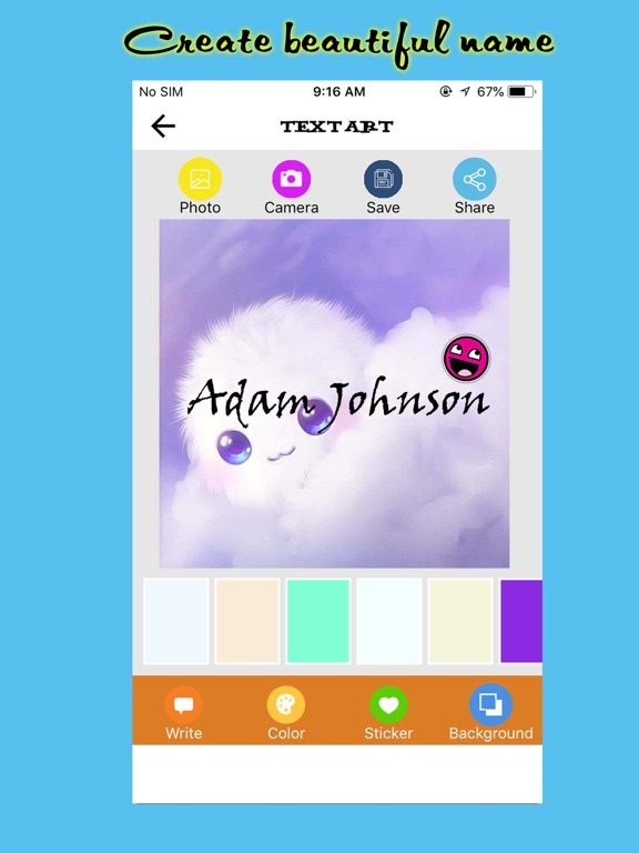 Text Art - Name Art iPad screenshot 6 - Lifestyle app