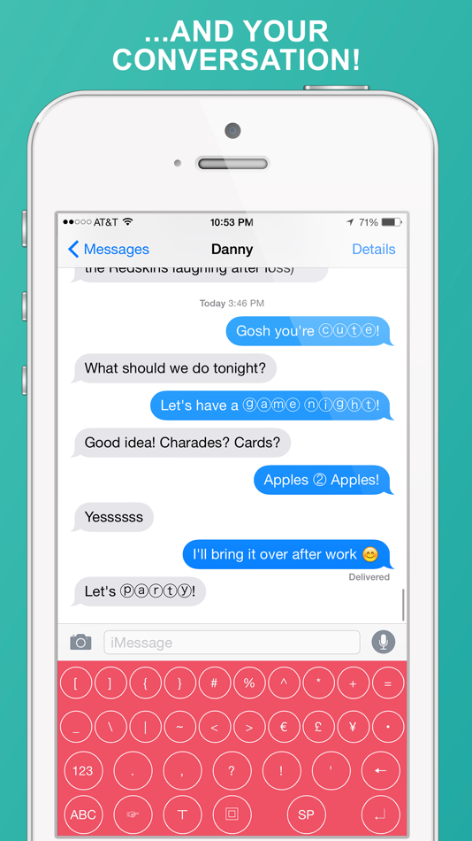 #2. Beautiful BubbleText Keyboard (iOS) 由: Smorgi