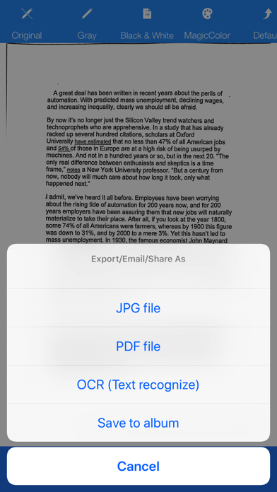 Cam Scannable iPhone screenshot 3 - Productivity app