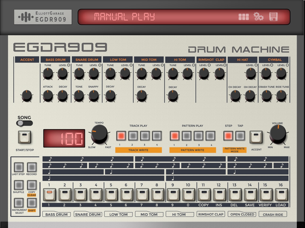 Screenshot 5 of EGDR909 - 909 Drum Machine