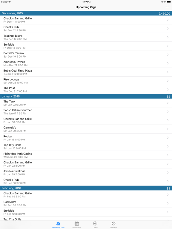 GigSteady_KC iPad screenshot 1 - Productivity app
