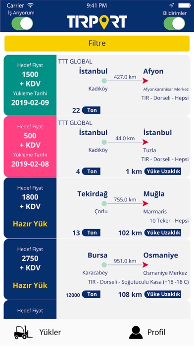 Screenshot #1 pour TIRPORT yükCEPte