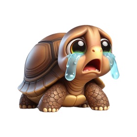 Crying Tortoise Stickers