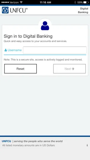 UNFCU Digital Banking screenshot 1