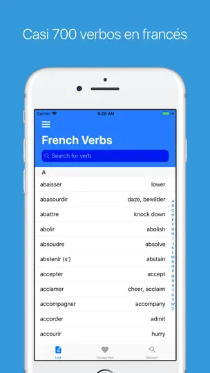 Captura de pantalla de Verbos En Francés en iPhone 7
