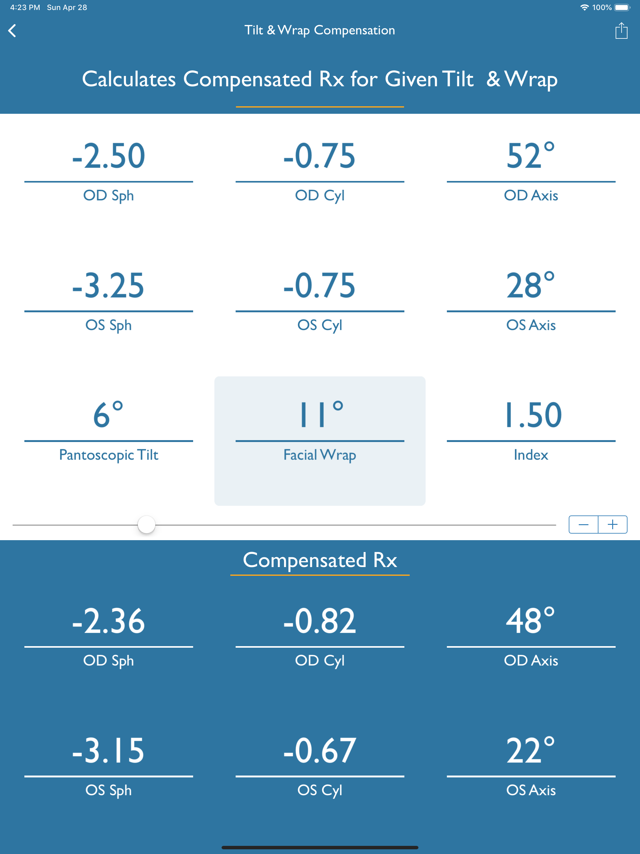 Optical Calculator for ECPs screenshot 12