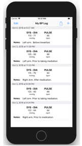 My Blood Pressure Journal screenshot