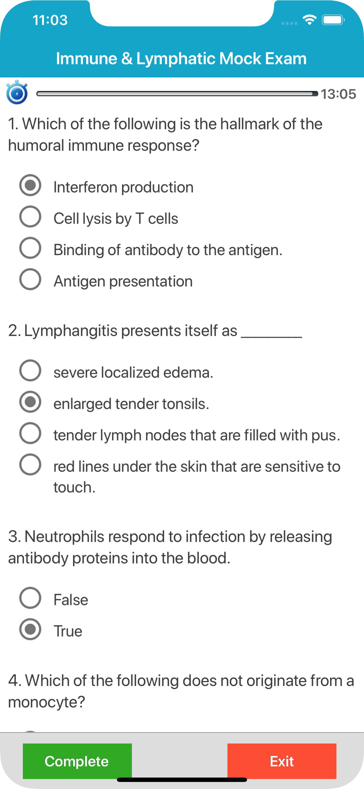 Human Immune System Quiz screenshot 6