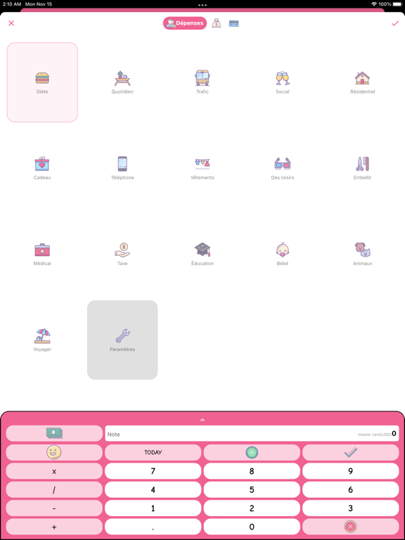 Screenshot #5 pour Money+ Mignon budget dépenses