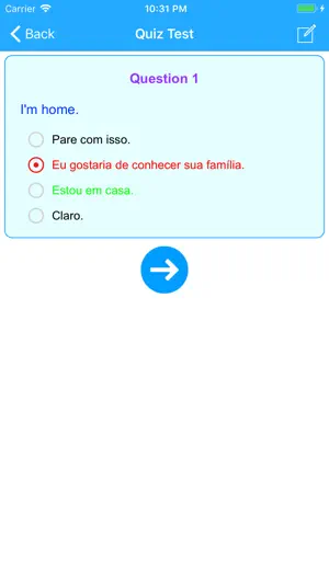 Learn Portuguese Phrases Lite screenshot 4