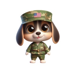 Army Puppy Stickers