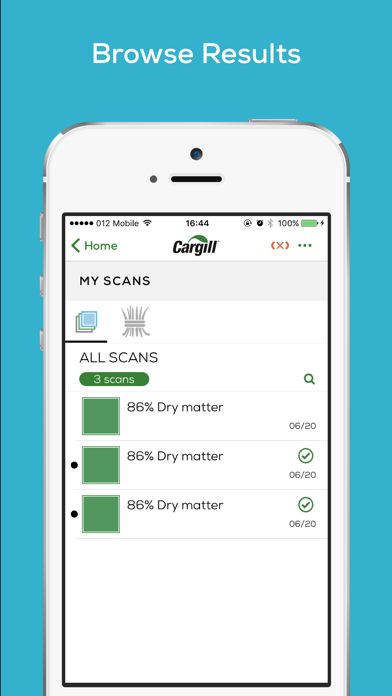 Cargill Reveal, utilizing SCiO Screenshot