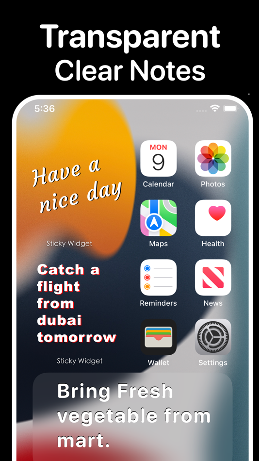 #6. Sticky Widgets Note 18 standby (iOS) 由: Amit Verma