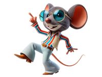 Disco Mouse Stickers