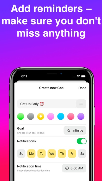 Goal: Habits & Goals Screenshot