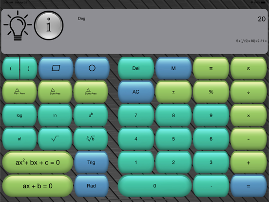 Calculator - Andulator iPad screenshot