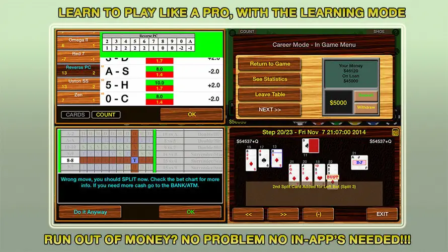 Blackjack 21 Multi-Hand (Pro) screenshot 4