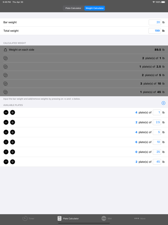 WOTools - Workout tools iPad screenshot