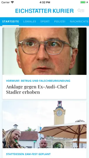 Screenshot von DK News - DONAUKURIER Mobil auf dem iPhone 1