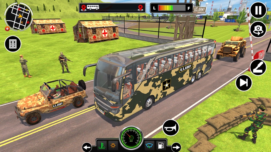 #2. Army Bus Driving Games 3D (iOS) By: Najam ul Hassan